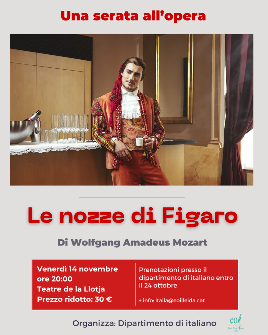 Cartell de l'opera Le nozze di Figaro